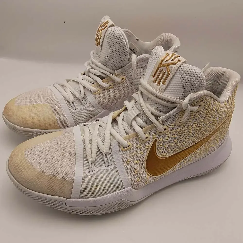 Nike Kyrie 3 Ivory Gold Summer Pack Basketball Shoes Mens Size 9 852395-902